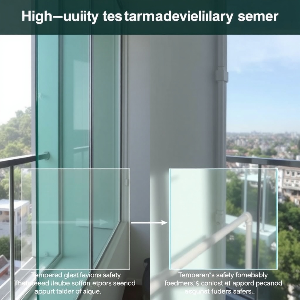 8mm Temperli Cam Balkon Güvenlik Testi